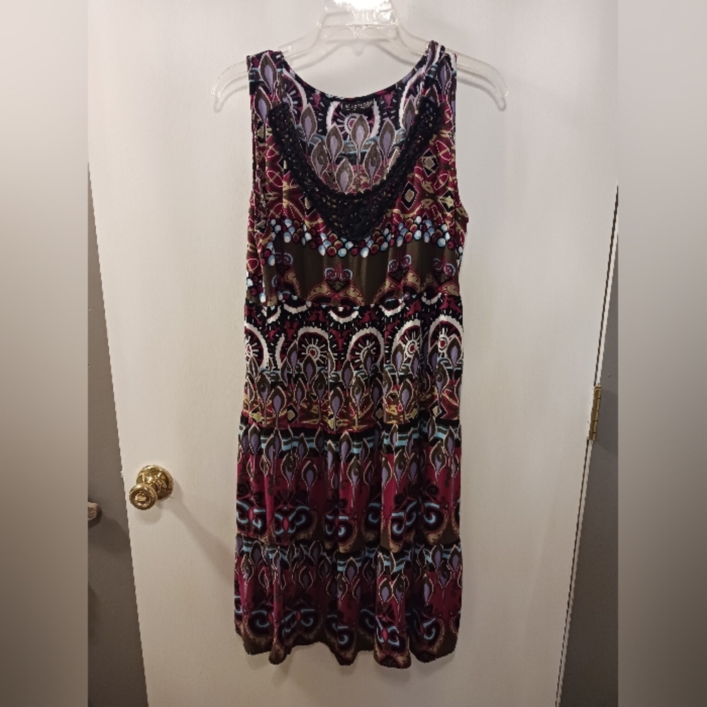 Elementz Boho / Festival Womens Dress Size M Midi Flowy